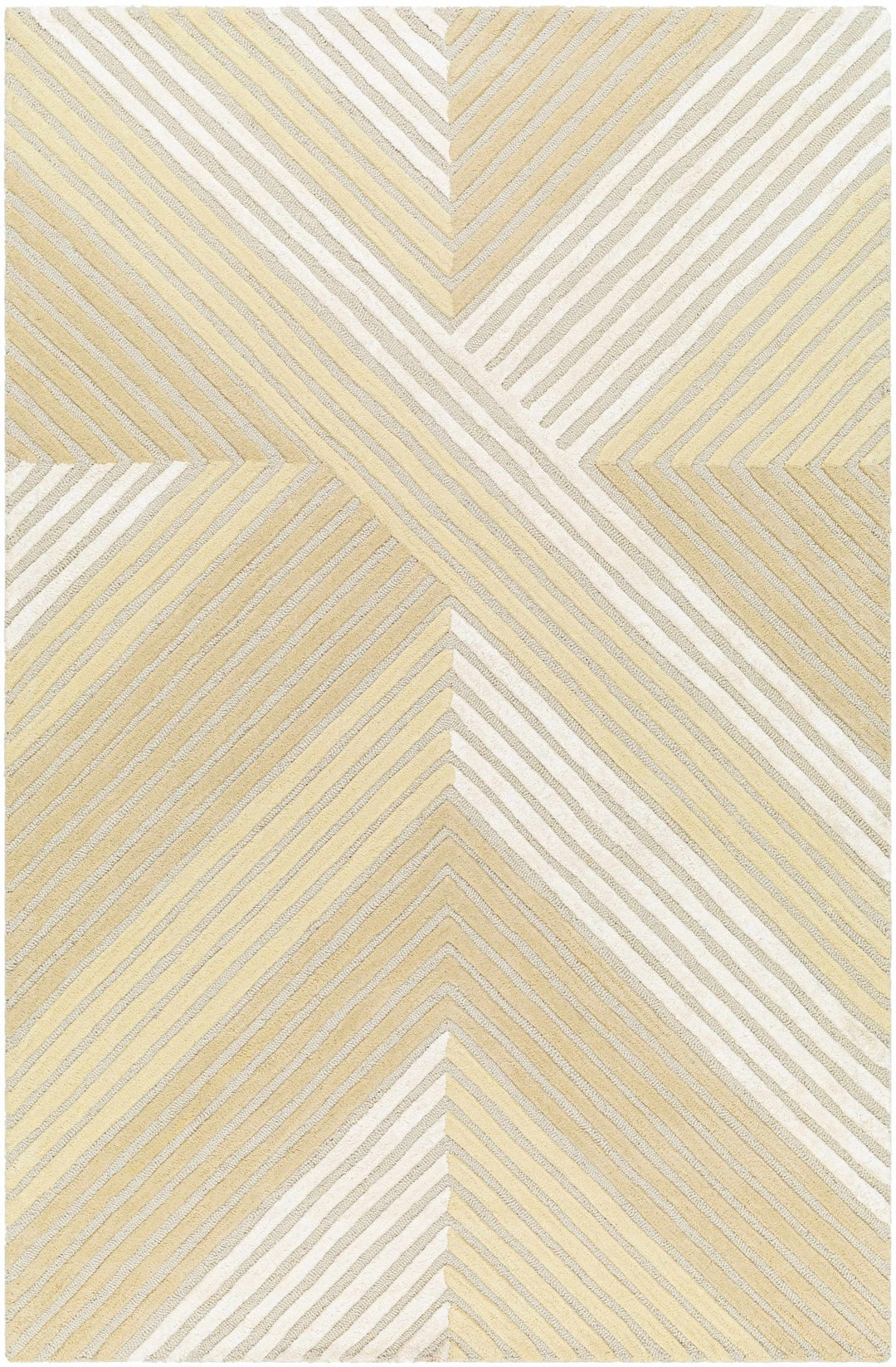 Juan Contemporary Geometrical Beige And Ivory Area Rug - The Rug Decor