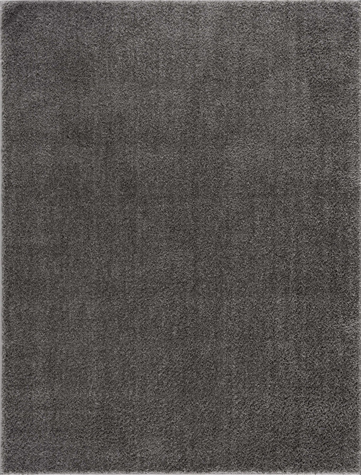 Judy Modern Solid Charcoal Polyester Rug - The Rug Decor