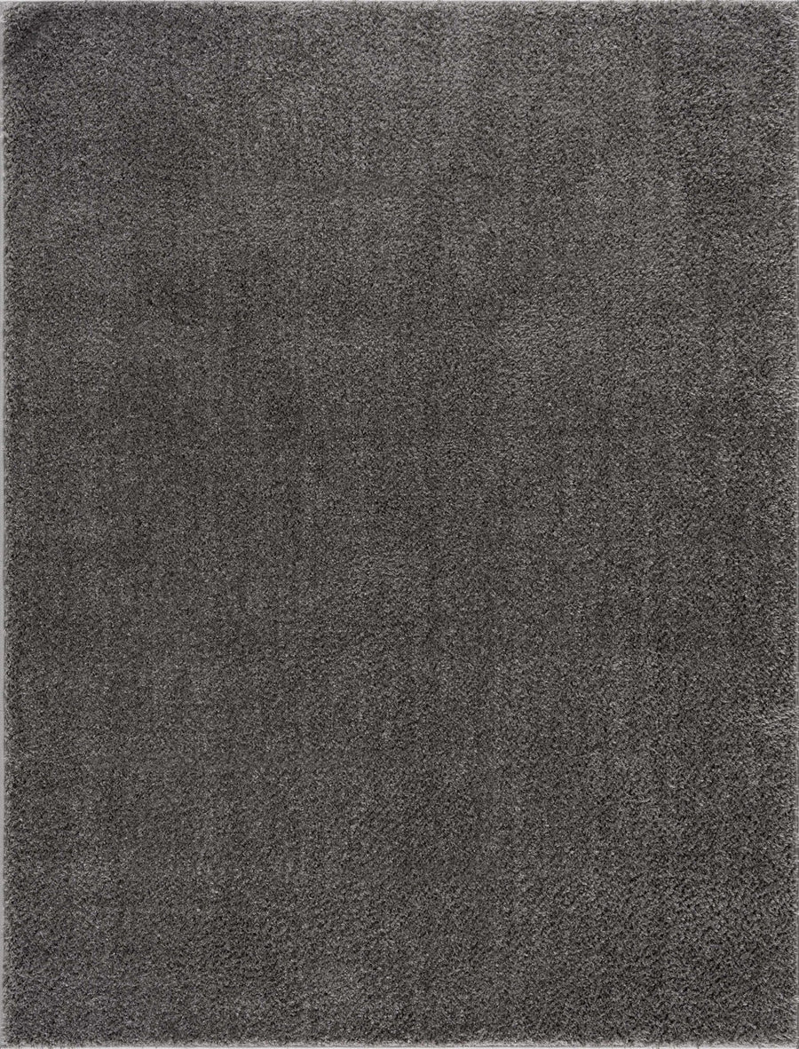 Judy Modern Solid Charcoal Polyester Rug - The Rug Decor