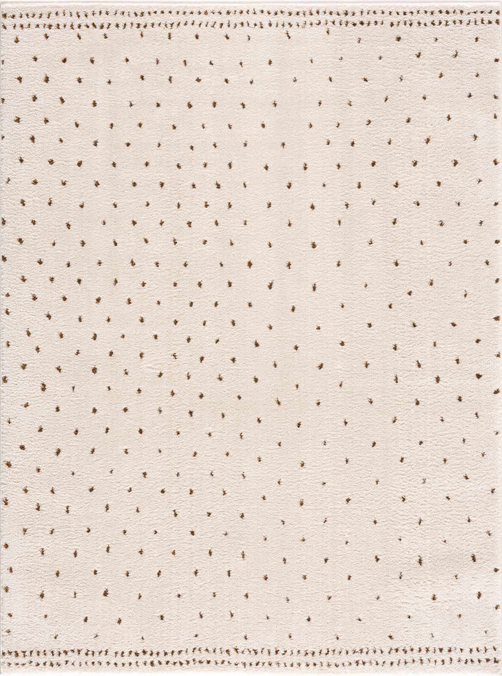 Julie Ivory And Brown Contemporary Style Area Rug - The Rug Decor