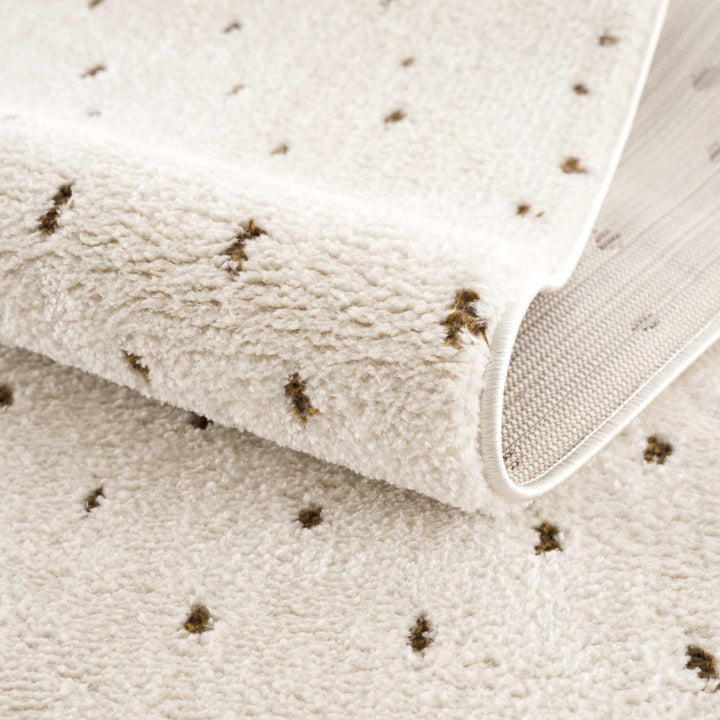 Julie Ivory And Brown Contemporary Style Area Rug - The Rug Decor