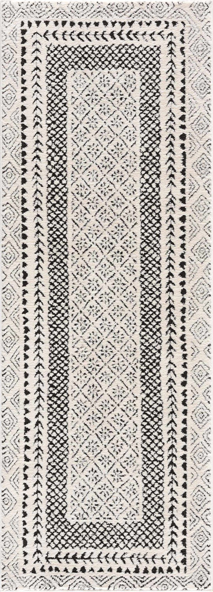 Julio Contemporary Style Black And Ivory Rug - The Rug Decor