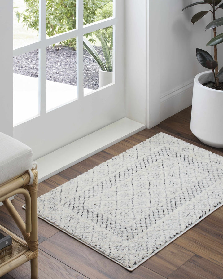 Julio Contemporary Style Black And Ivory Rug - The Rug Decor