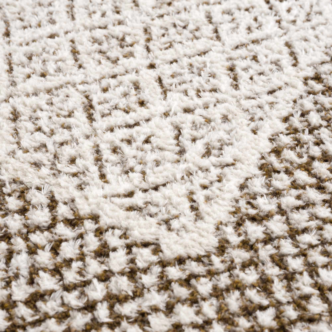 Julio Modern Geometrical Ivory And Brown Area Rug - The Rug Decor