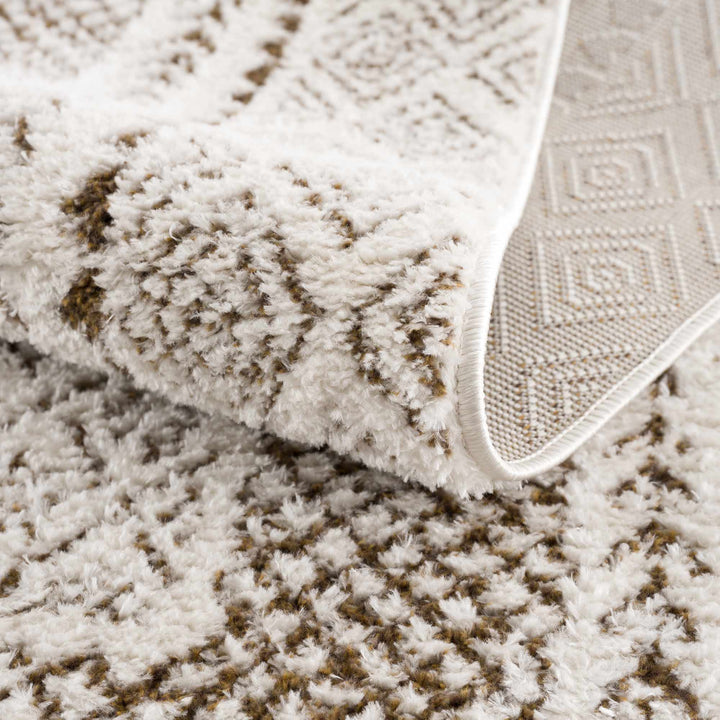 Julio Modern Geometrical Ivory And Brown Area Rug - The Rug Decor