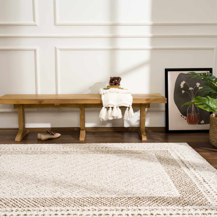 Julio Modern Geometrical Ivory And Brown Area Rug - The Rug Decor