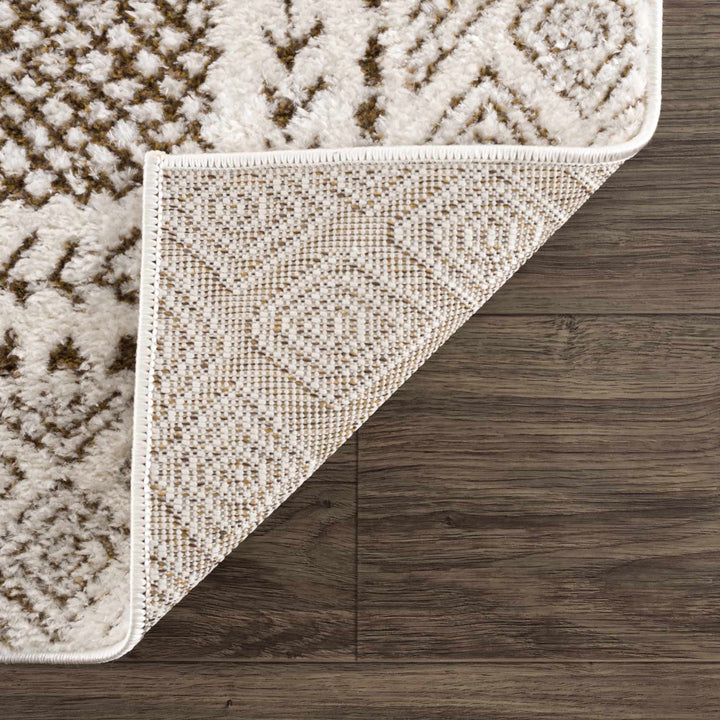 Julio Modern Geometrical Ivory And Brown Area Rug - The Rug Decor