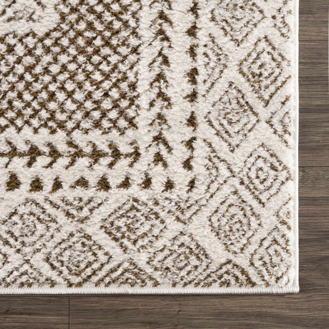 Julio Modern Geometrical Ivory And Brown Area Rug - The Rug Decor