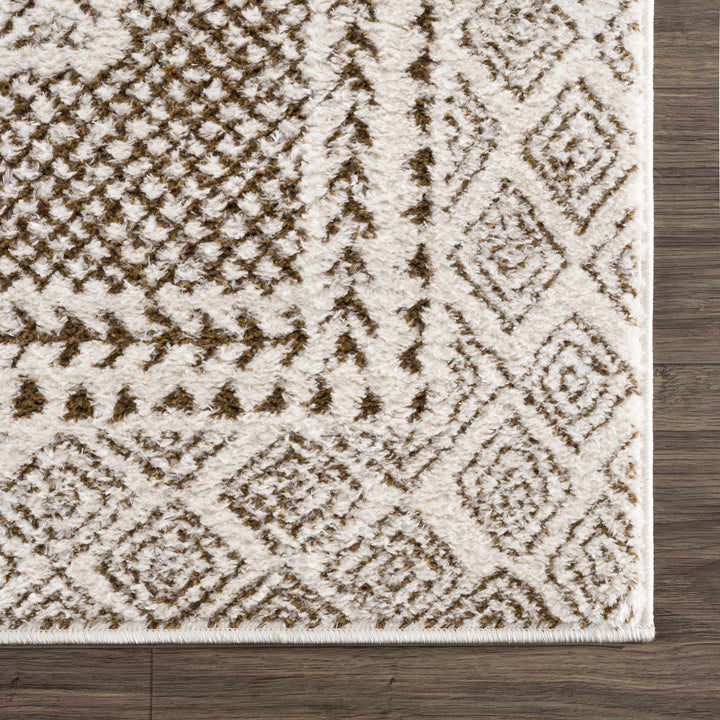 Julio Modern Geometrical Ivory And Brown Area Rug - The Rug Decor