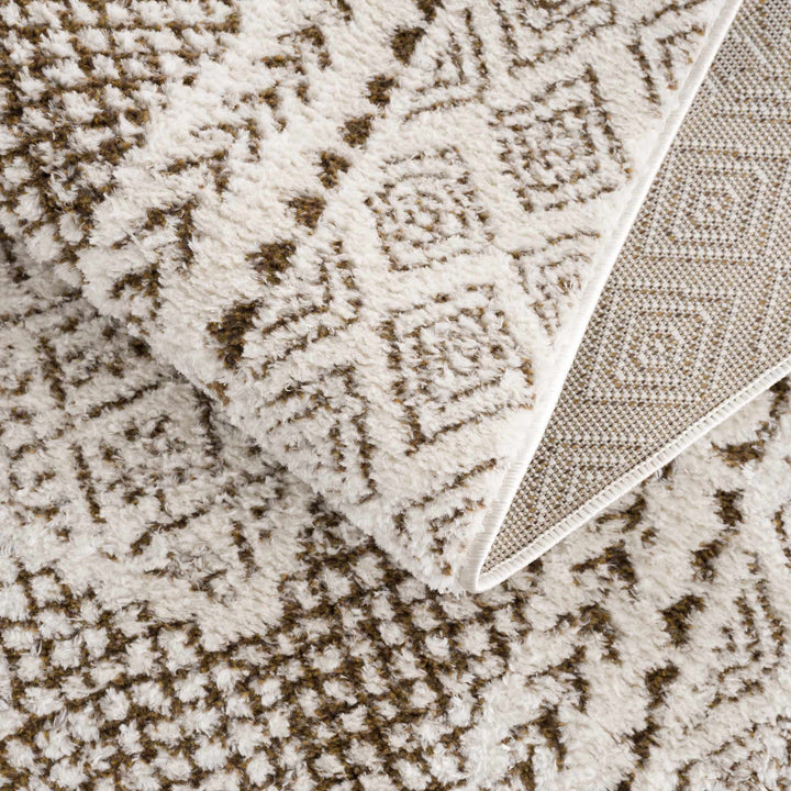 Julio Modern Geometrical Ivory And Brown Area Rug - The Rug Decor