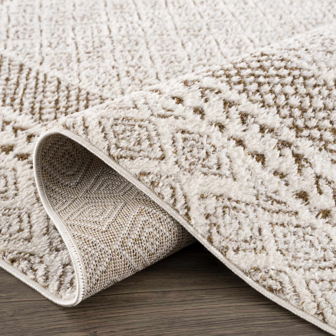 Julio Modern Geometrical Ivory And Brown Area Rug - The Rug Decor