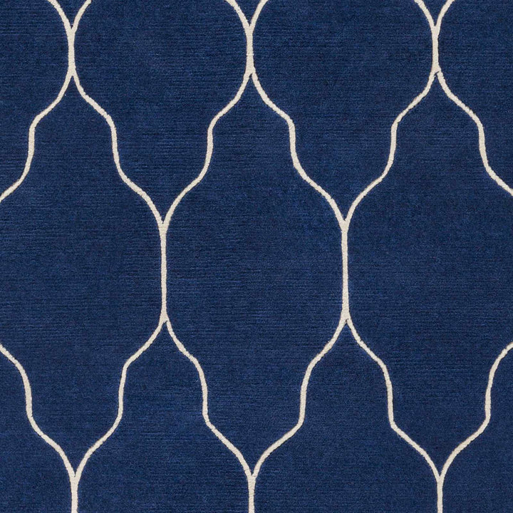 Juliustown Modern Geometrical Blue Hand Knotted Area Rug - The Rug Decor