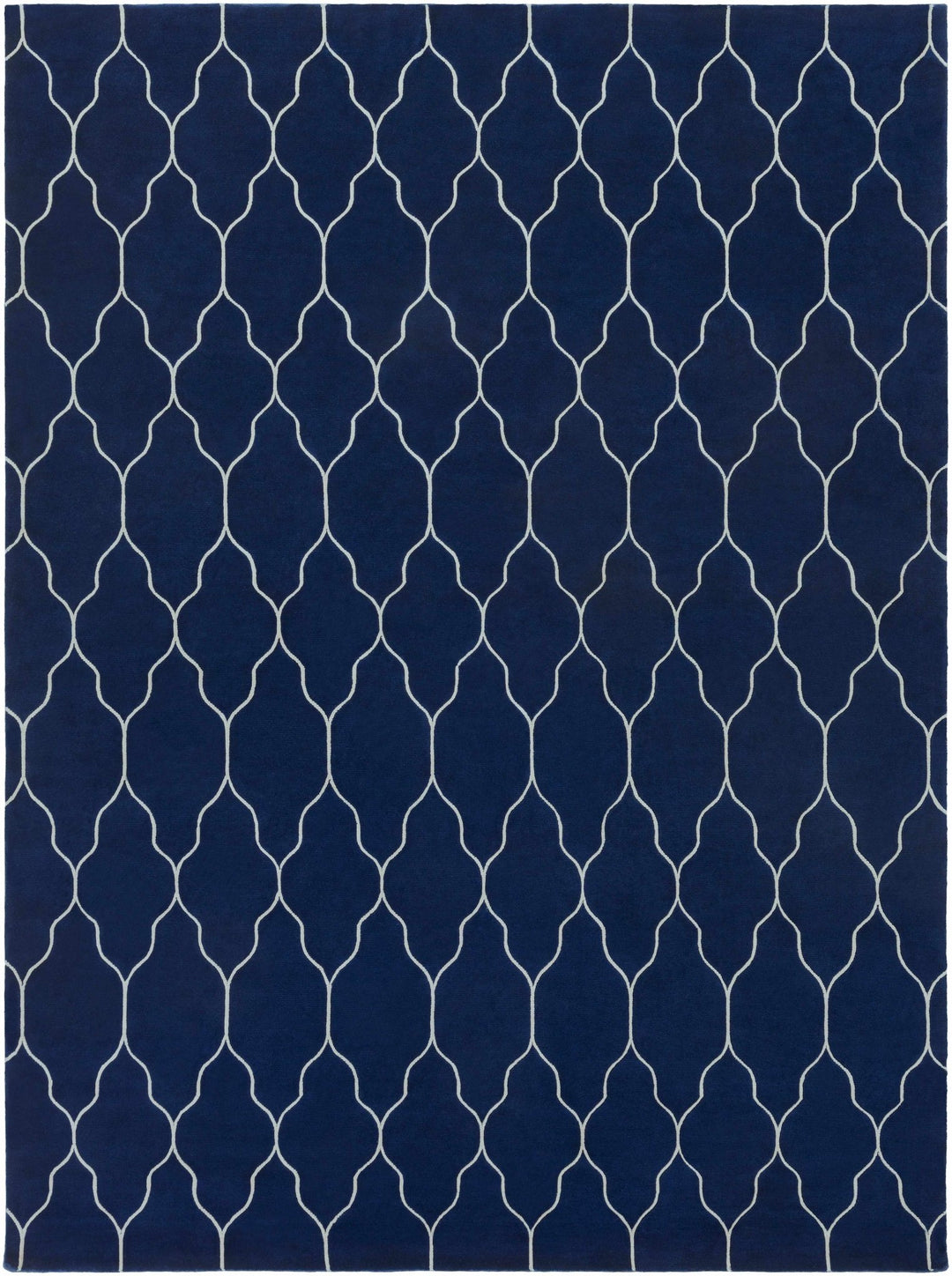 Juliustown Modern Geometrical Blue Hand Knotted Area Rug - The Rug Decor