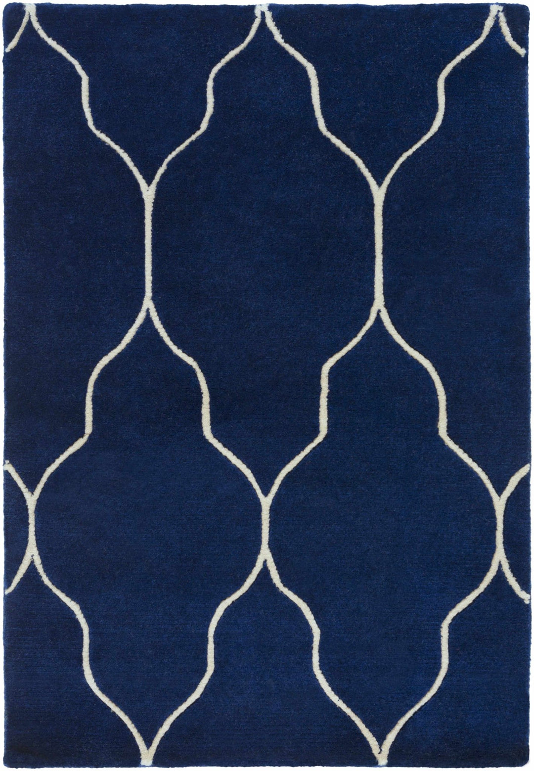 Juliustown Modern Geometrical Blue Hand Knotted Area Rug - The Rug Decor