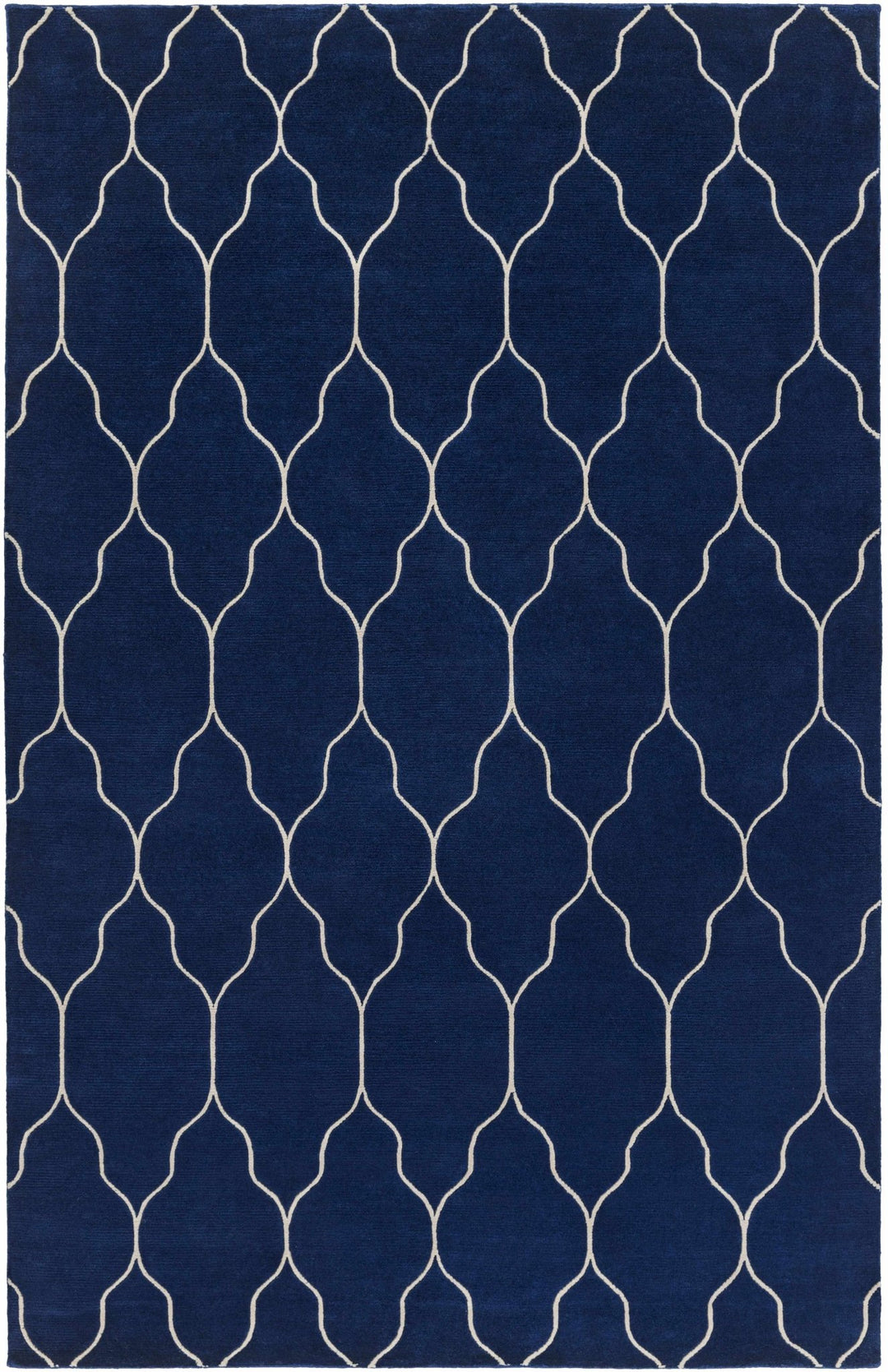 Juliustown Modern Geometrical Blue Hand Knotted Area Rug - The Rug Decor