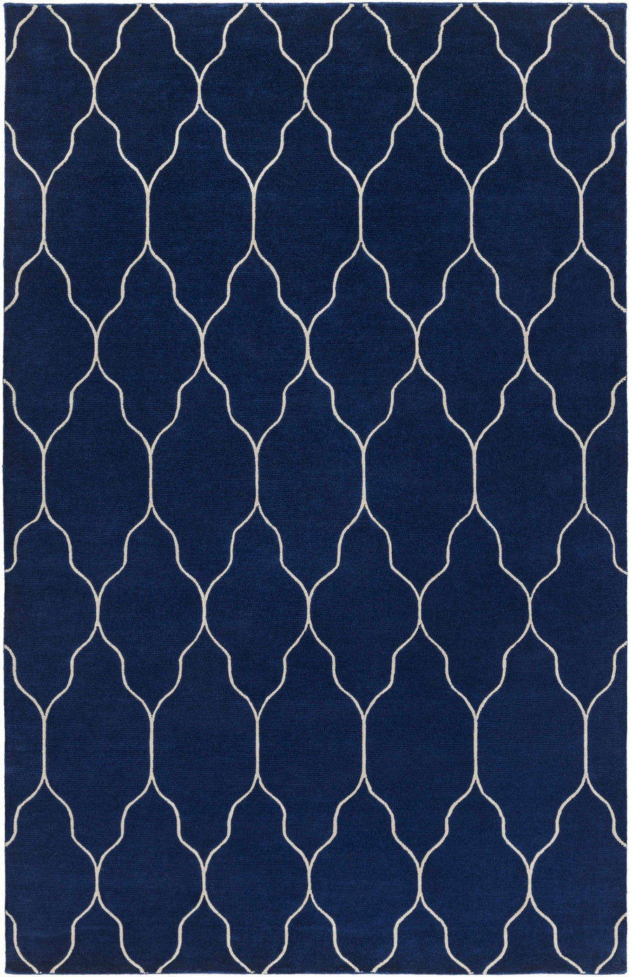 Juliustown Modern Geometrical Blue Hand Knotted Area Rug - The Rug Decor