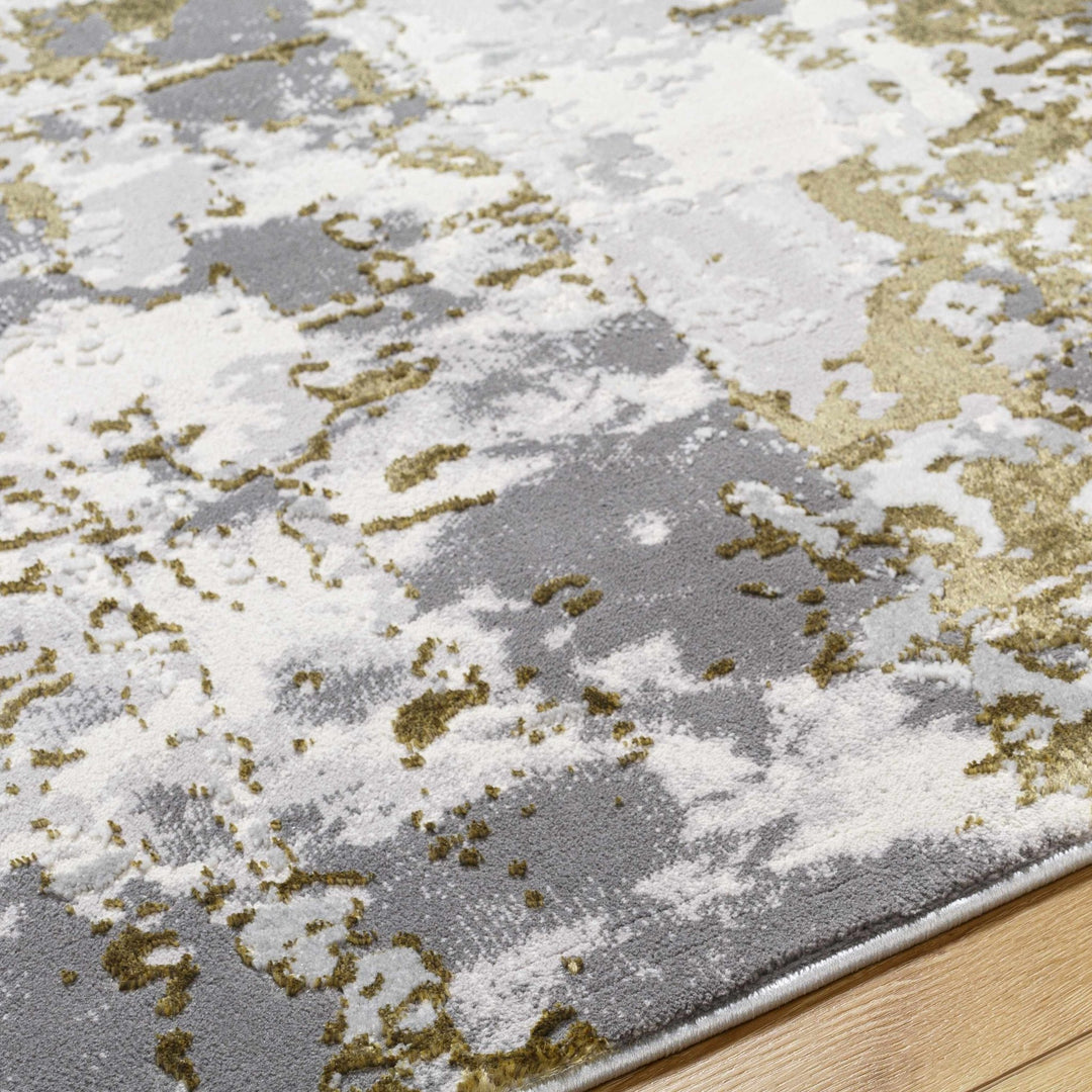 Junko Modern Abstract Design Gray & Green Area Rug - The Rug Decor