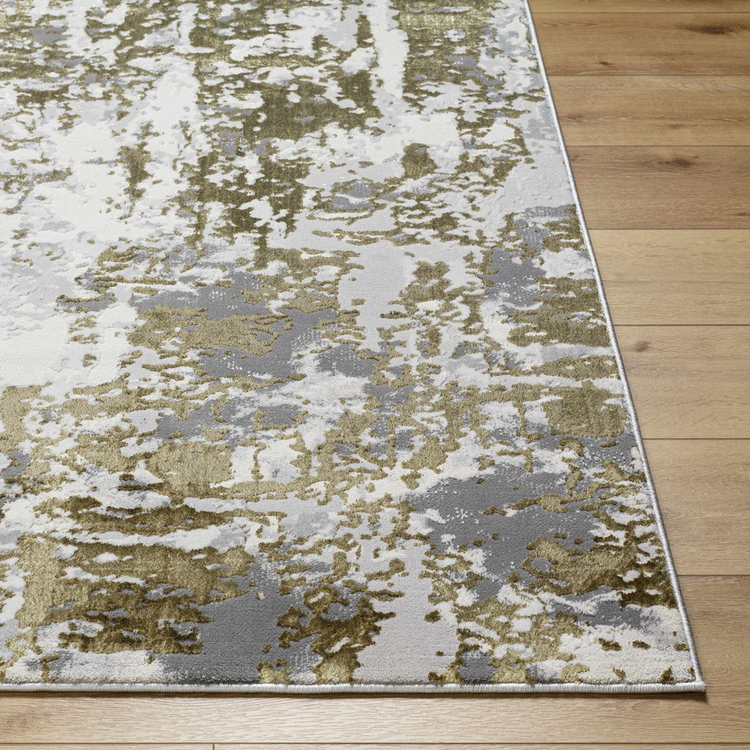 Junko Modern Abstract Design Gray & Green Area Rug - The Rug Decor