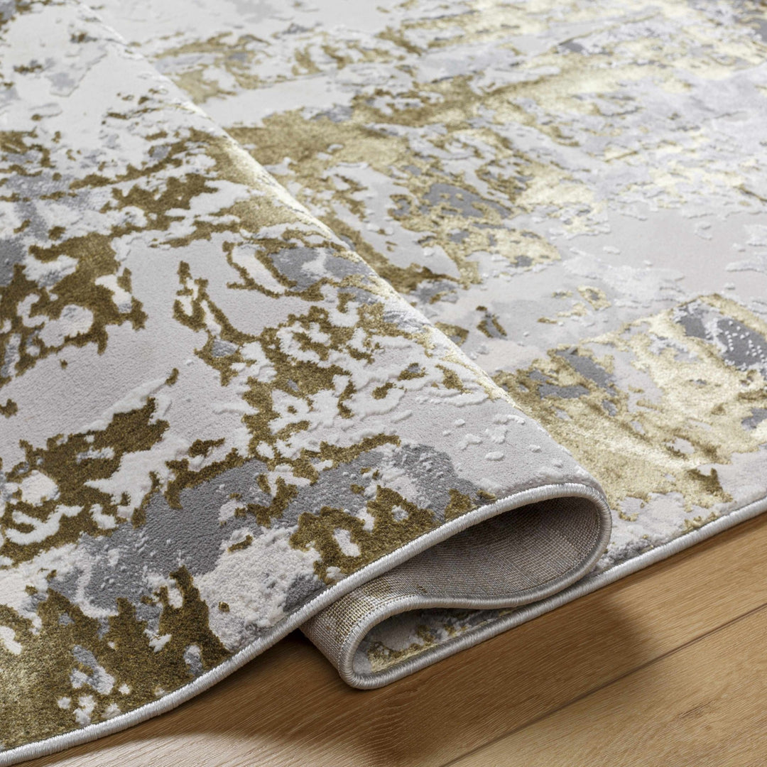 Junko Modern Abstract Design Gray & Green Area Rug - The Rug Decor