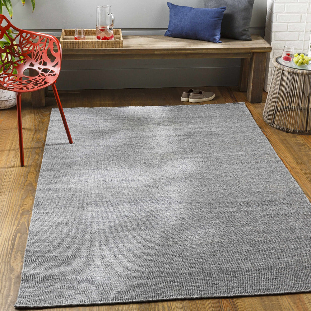 Junortoun Gray Modern Solid Design Hand Woven Area Rug - The Rug Decor