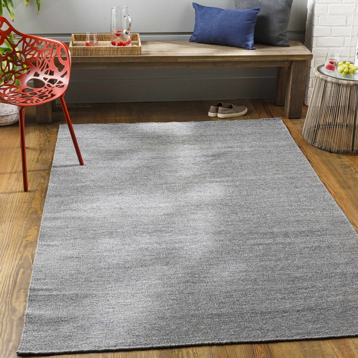 Junortoun Gray Modern Solid Design Hand Woven Area Rug - The Rug Decor