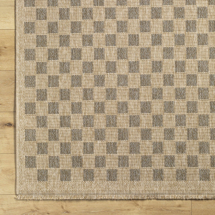 Jurek Beige & Brown Contemporary Design Outdoor Rug - The Rug Decor