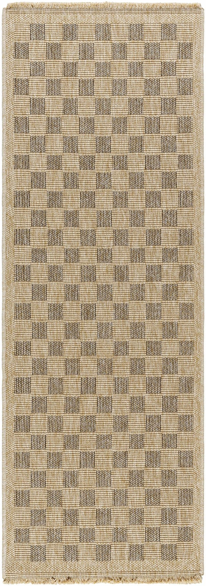 Jurek Beige & Brown Contemporary Design Outdoor Rug - The Rug Decor