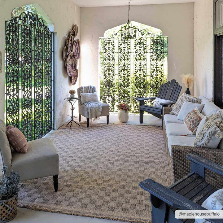 Jurek Beige Contemporary Style Outdoor Area Rug - The Rug Decor