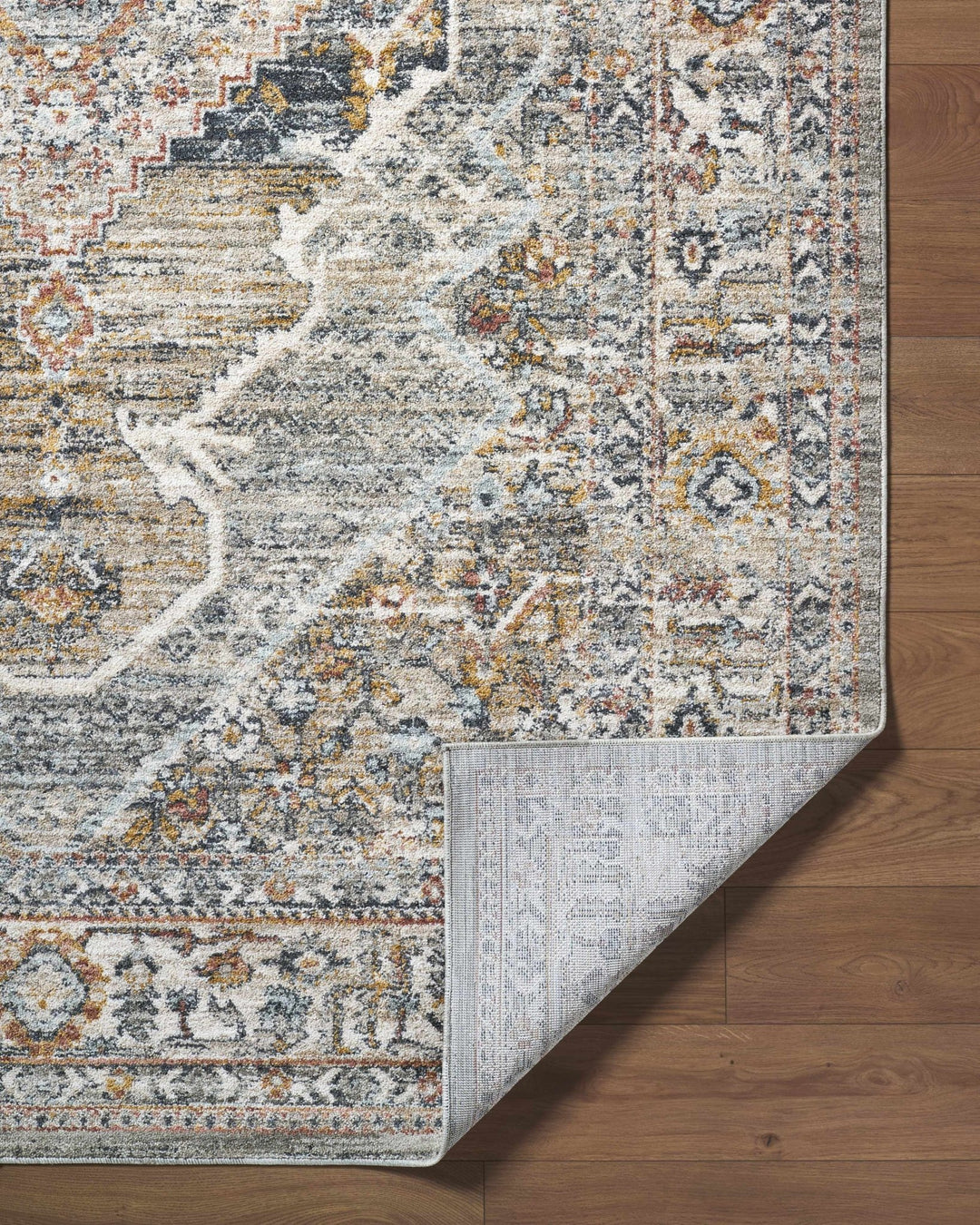 Jyler Traditional Style Beige And Charcoal Area Rug - The Rug Decor