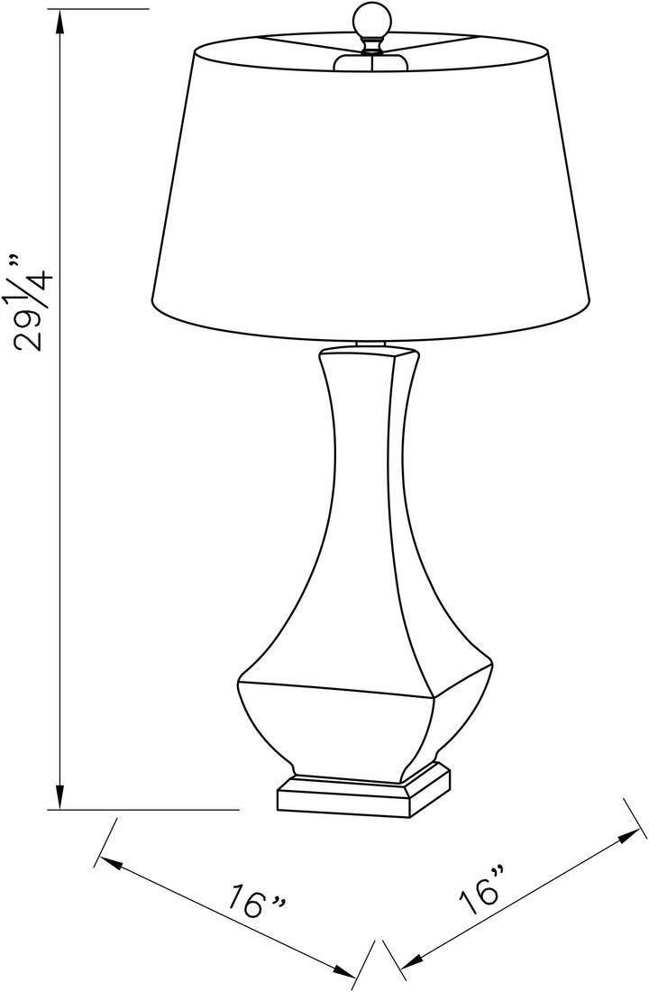 Kalilangan Gray Ceramic Table Lamp – Traditional Accent Lighting with Faux Silk Shade