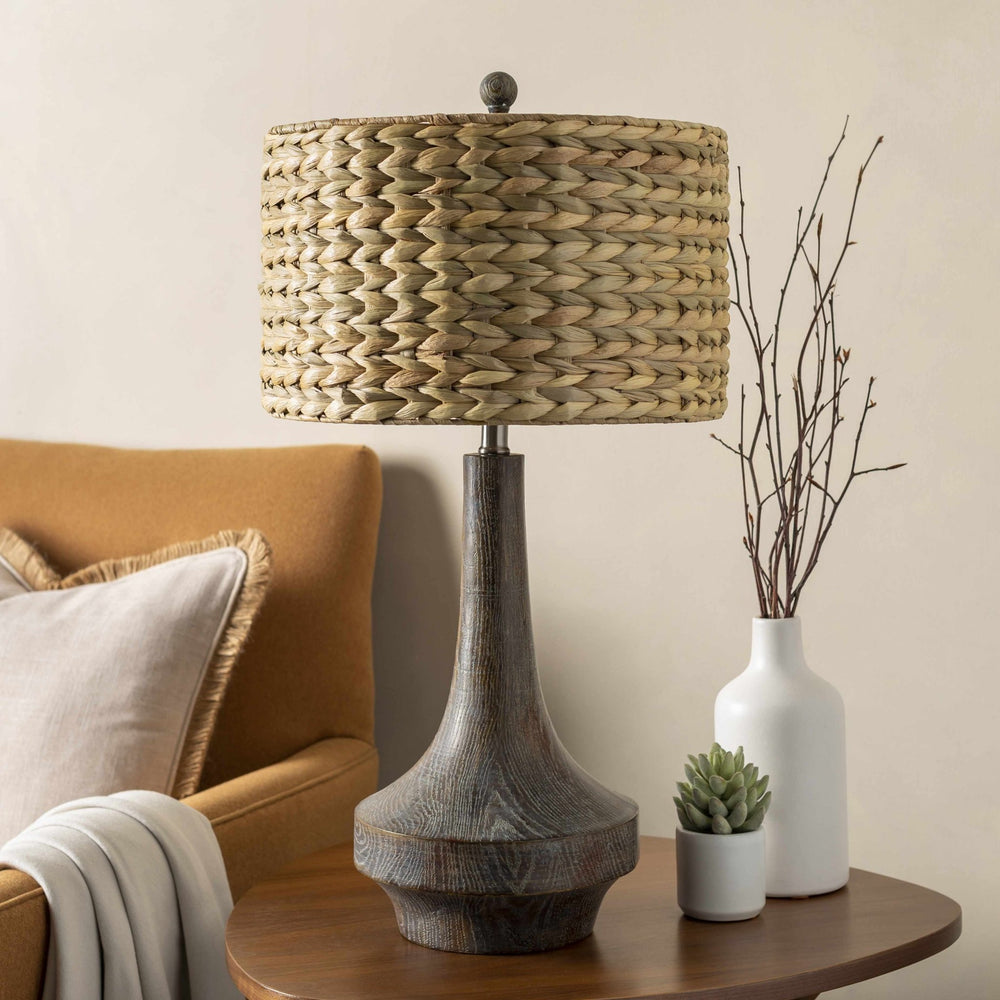 Kabankalan Seagrass Resin Table Lamp - The Rug Decor
