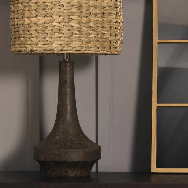 Kabankalan Seagrass Resin Table Lamp - The Rug Decor
