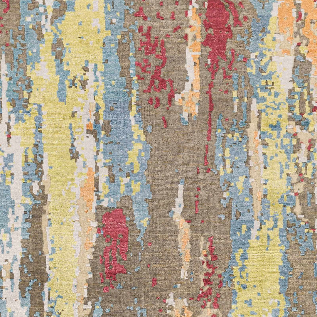 Kabugao Multicolor Modern Abstract Design Hand Knotted Area Rug - The Rug Decor