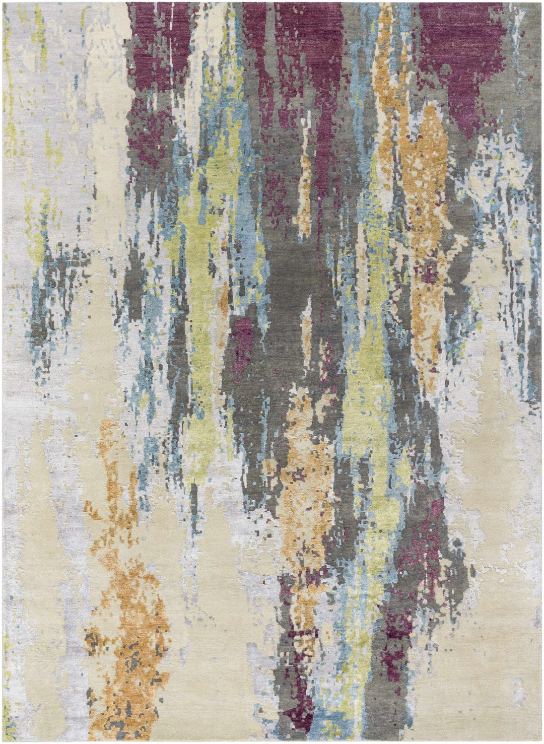 Kabugao Multicolor Modern Abstract Design Hand Knotted Area Rug - The Rug Decor