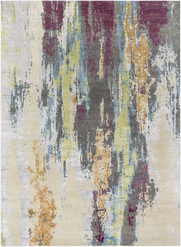 Kabugao Multicolor Modern Abstract Design Hand Knotted Area Rug - The Rug Decor
