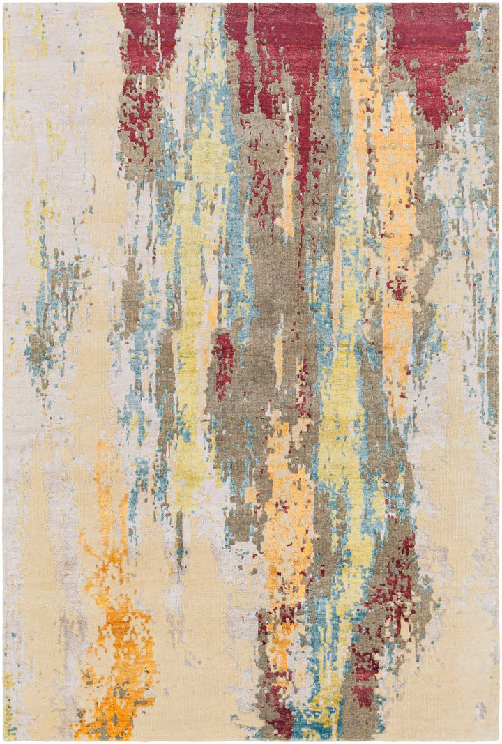 Kabugao Multicolor Modern Abstract Design Hand Knotted Area Rug - The Rug Decor