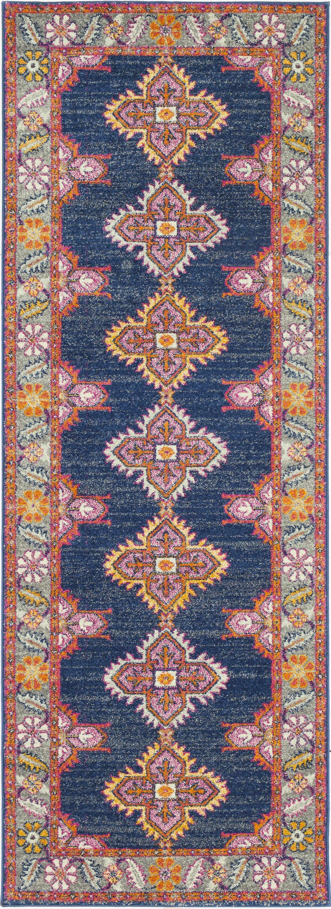 Kaitlyn Blue And Gray Traditional Style Area Rug