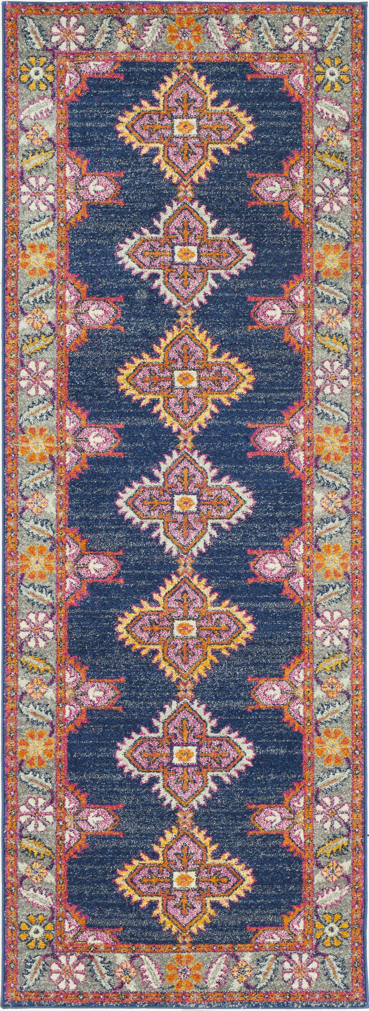 Kaitlyn Blue And Gray Traditional Style Area Rug