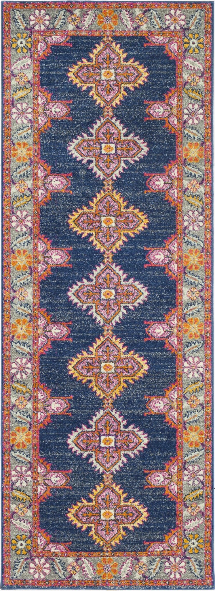Kaitlyn Blue And Gray Traditional Style Area Rug - The Rug Decor