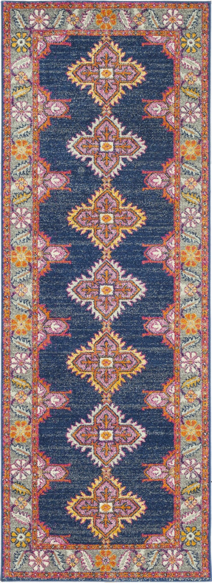 Kaitlyn Blue And Gray Traditional Style Area Rug - The Rug Decor
