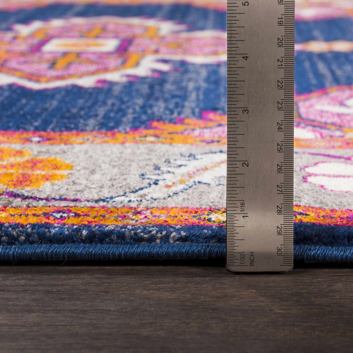 Kaitlyn Blue And Gray Traditional Style Area Rug - The Rug Decor