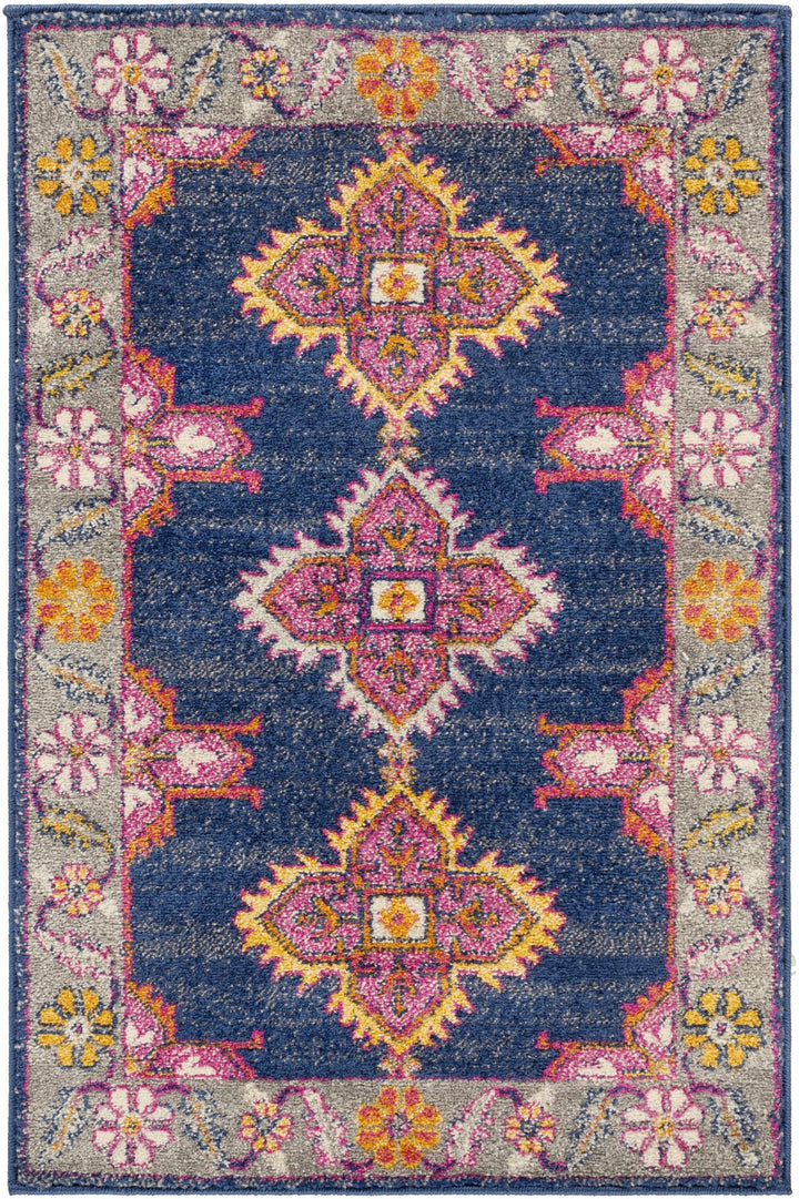 Kaitlyn Blue And Gray Traditional Style Area Rug - The Rug Decor