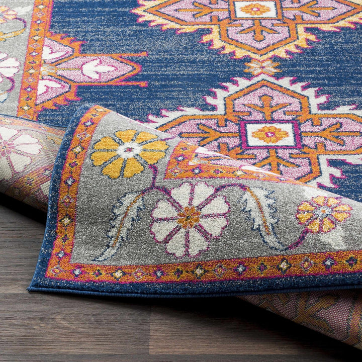 Kaitlyn Blue And Gray Traditional Style Area Rug - The Rug Decor