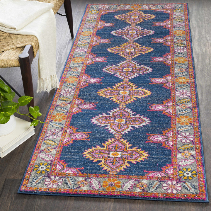 Kaitlyn Blue And Gray Traditional Style Area Rug - The Rug Decor