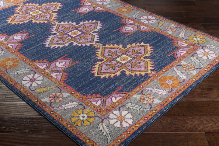Kaitlyn Blue And Gray Traditional Style Area Rug - The Rug Decor