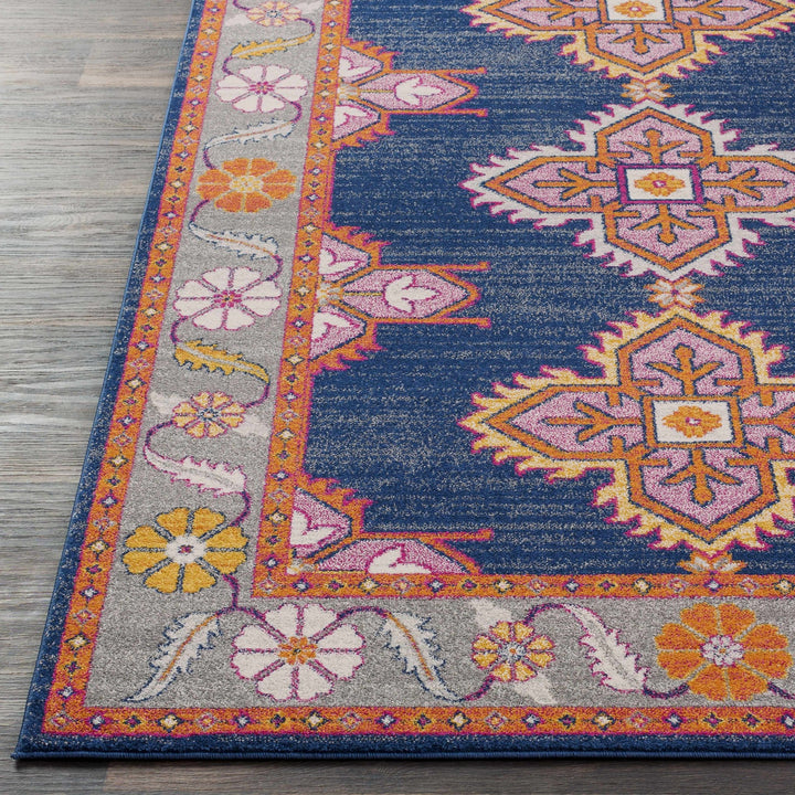 Kaitlyn Blue And Gray Traditional Style Area Rug - The Rug Decor