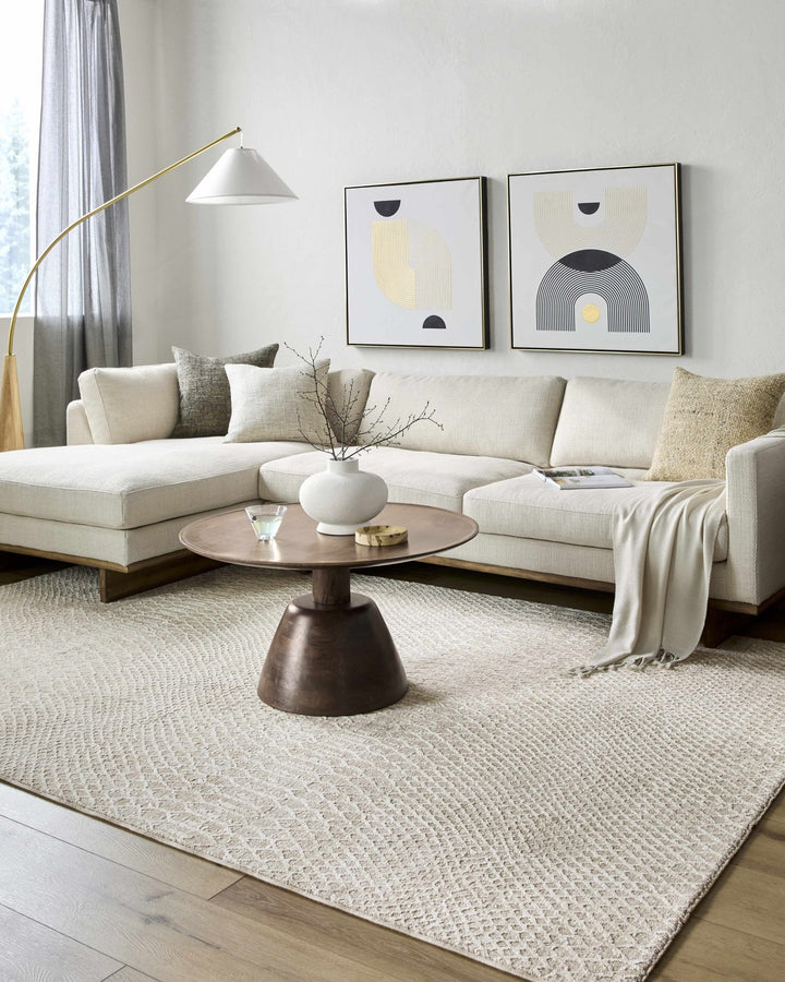 Kaiya Beige Contemporary Style Area Rug - The Rug Decor