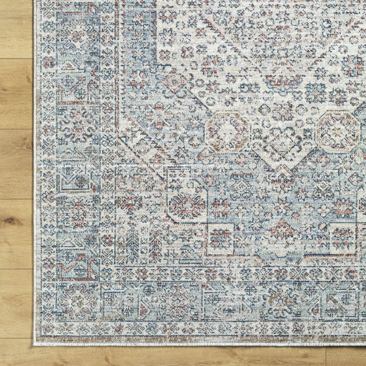 Kalei Traditional Medallion Design Beige & Blue Rug - The Rug Decor