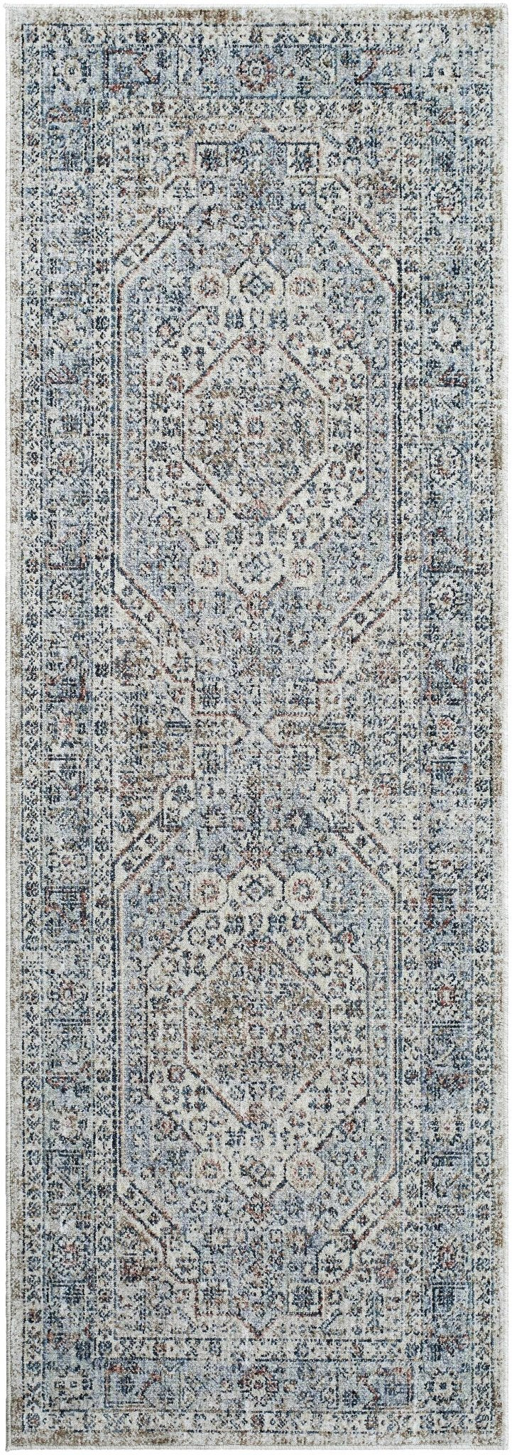 Kalei Traditional Medallion Design Beige & Blue Rug - The Rug Decor