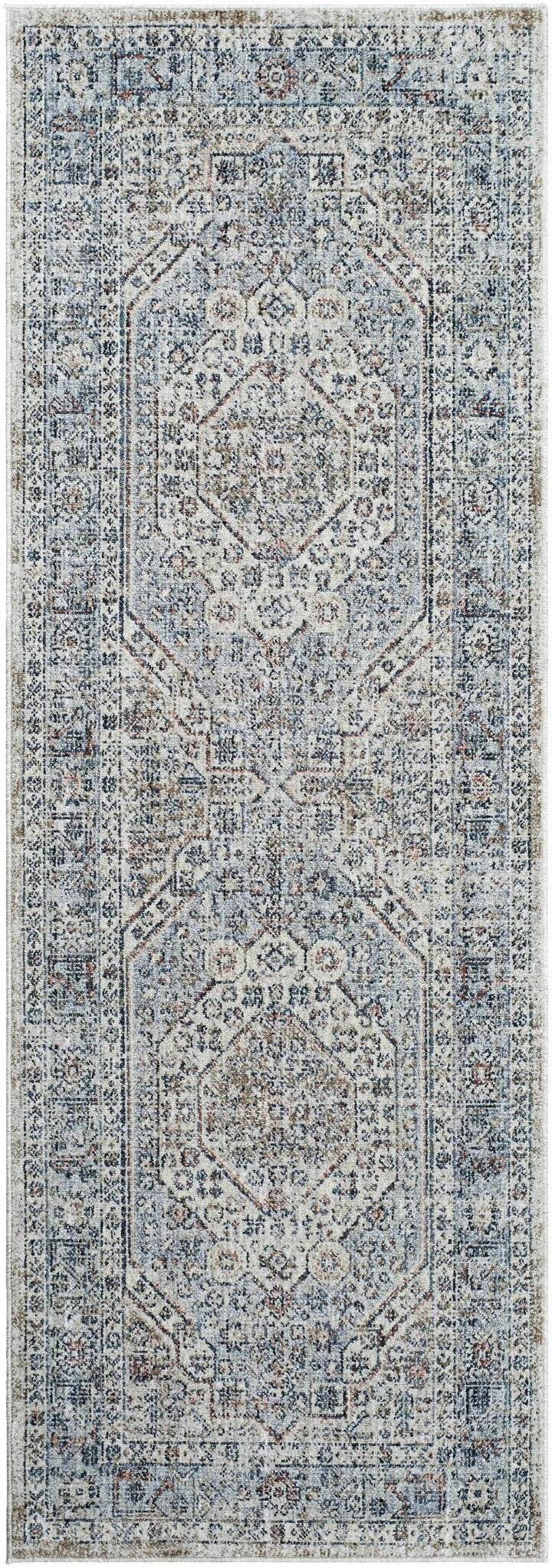 Kalei Traditional Medallion Design Beige & Blue Rug - The Rug Decor